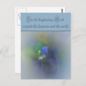 Genesis 1 Am Anfang schuf Gott die Himmel Postkarte (Vorne/Hinten)