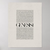 Genesis 1, Bible Verse, Modern Bible, Scripture Wa Poster (Vorne)