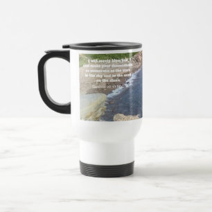 Genesis 22:17 Gottes Segen-Foto der Ozeanküste Reisebecher