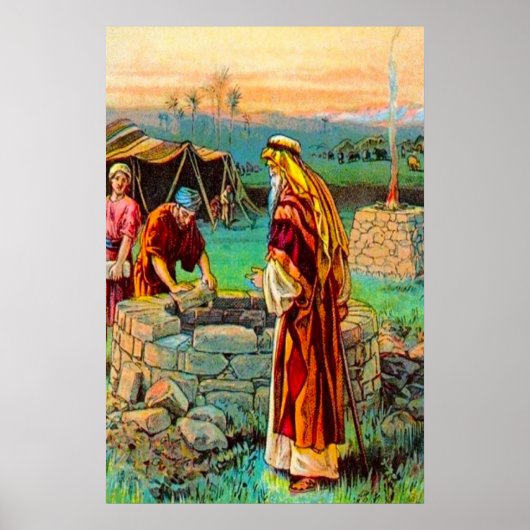 Genesis 26 Isaac Digs Wells Poster (Vorne)