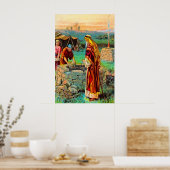 Genesis 26 Isaac Digs Wells Poster (Küche)