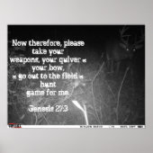 Genesis 27:3 Trail Camera Monster Buck Poster (Vorne)