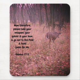 Genesis 27:3 Whitetail Buck Mouse Pad Mousepad