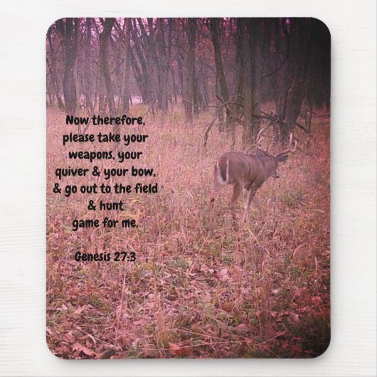Genesis 27:3 Whitetail Buck Mouse Pad Mousepad (Vorne)