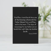 Genesis 27:41 KJV Bibelschrift Gruß Karte (Stehend Vorderseite)