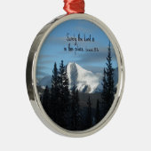 Genesis 28:16 Gewiss ist der Herr an diesem Ort. Silbernes Ornament (Rechts)