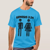 GENESIS 2:24 BIBLIKALE EHE-T - SHIRT (Vorderseite)