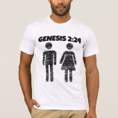 GENESIS 2:24 biblische T - SHIRT (Vorderseite)