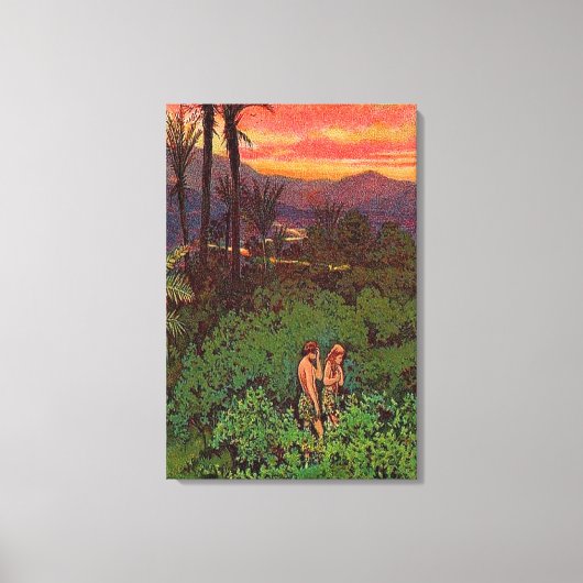 Genesis 3 Adam and Eve Verließ Eden Leinwand (Vorderseite)