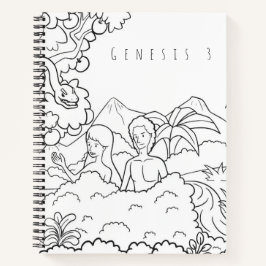 Genesis 3 Bibel-Malnotizbuch | Christliche Schrift Notizblock