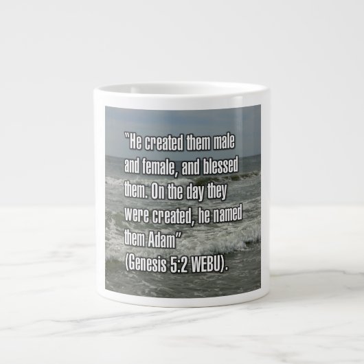 Genesis 5:2 WEBU-Tasse Jumbo-Tasse (Vorderseite)