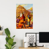 Genesis 6 Noah baut das Ark Poster auf (Heimbüro)