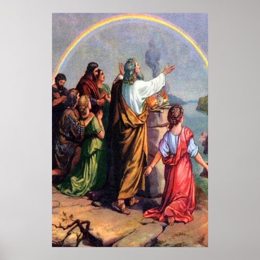 Genesis 8 Gottes Versprechen an Noah Poster (Vorne)