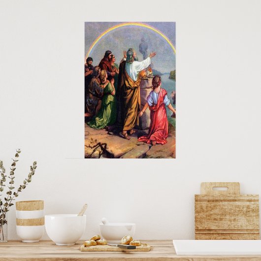 Genesis 8 Gottes Versprechen an Noah Poster (Küche)
