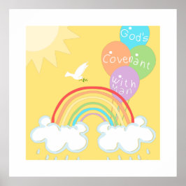 Genesis 9 Gottes Bündnis mit dem Menschen, dem Reg Poster