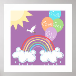 Genesis 9 Gottes Bündnis mit dem Menschen, dem Reg Poster