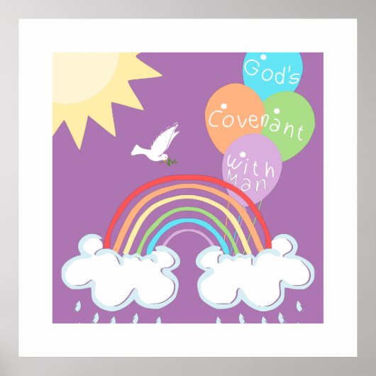 Genesis 9 Gottes Bündnis mit dem Menschen, dem Reg Poster (Vorne)