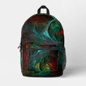 Genesis Abstrakt Art Bedruckter Rucksack (Vorderseite)