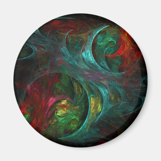Genesis Abstrakt Art Round Magnet (Vorne)