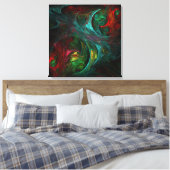 Genesis Abstrakt Art Wrapped Canvas Print Leinwanddruck (Insitu (Schlafzimmer))