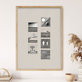 Genesis Art, Days of Creation, In the beginning,  Poster