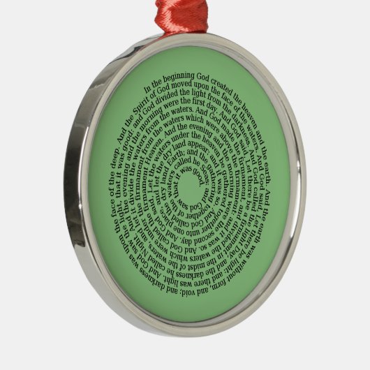 Genesis Biblical Scripture Spiral Ornament Aus Metall (Rechts)