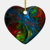 Genesis Blue Abstract Art Heart Ornament (Vorne)