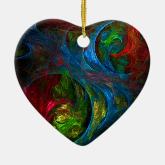 Genesis Blue Abstract Art Heart Ornament (Vorne)