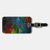 Genesis Blue Abstrakt Art Address Gepäckanhänger (Vorderseite horizontal)