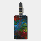 Genesis Blue Abstrakt Art Address Gepäckanhänger (Vorderseite vertikal)