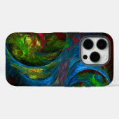 Genesis Blue Abstrakt Art Case-Mate iPhone Hülle (Rückseite (Horizontal))