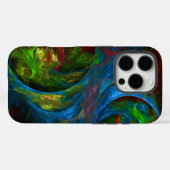 Genesis Blue Abstrakt Art Case-Mate iPhone Hülle (Rückseite (Horizontal))