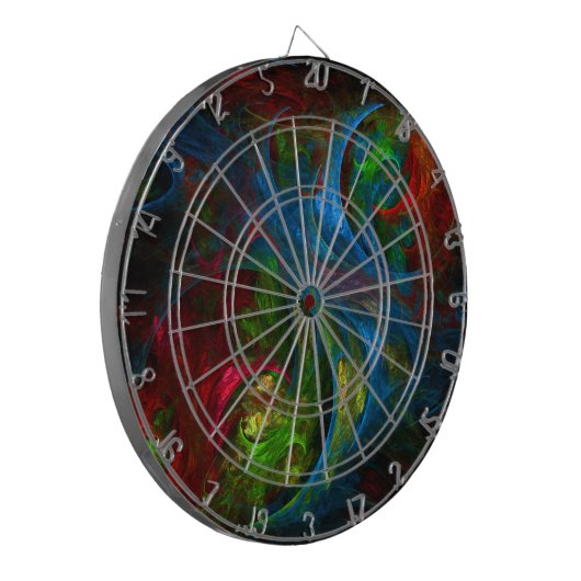 Genesis Blue Abstrakt Art Dartscheibe (Vorderseite Links)