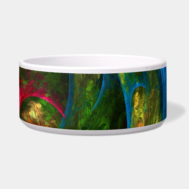 Genesis Blue Abstrakt Art Dog Bowl Napf (Vorderseite)