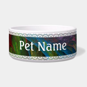 Genesis Blue Abstrakt Art Dog Bowl Napf