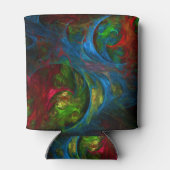 Genesis Blue Abstrakt Art Dosenkühler (Rückseite)