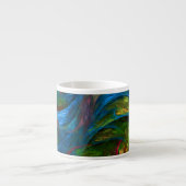 Genesis Blue Abstrakt Art Espresso Tasse (Vorderseite)