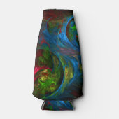 Genesis Blue Abstrakt Art Flaschenkühler (Vorderseite)