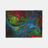 Genesis Blue Abstrakt Art Fleecedecke (Vorderseite (Horizontal))