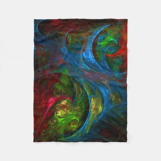 Genesis Blue Abstrakt Art Fleecedecke (Vorderseite)
