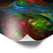 Genesis Blue Abstrakt Art Foto Print (Ecke)