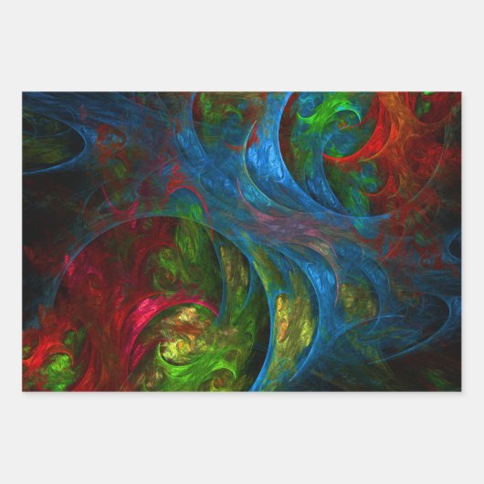 Genesis Blue Abstrakt Art Geschenkpapier Set (Vorderseite 2)