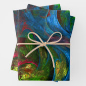 Genesis Blue Abstrakt Art Geschenkpapier Set (Beispiel)
