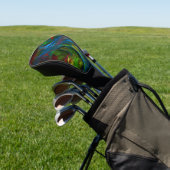Genesis Blue Abstrakt Art Golf Headcover (In SItu)
