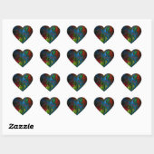 Genesis Blue Abstrakt Art Heart Sticker (Blatt)
