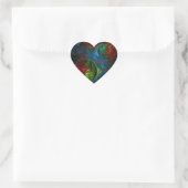 Genesis Blue Abstrakt Art Heart Sticker (Tasche)