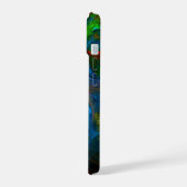 Genesis Blue Abstrakt Art iPhone 15 Hülle (Linke Seite)