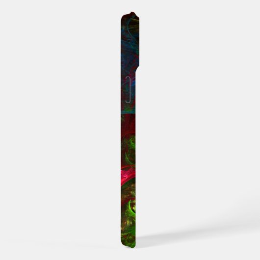 Genesis Blue Abstrakt Art iPhone Hülle (Rechte Seite)