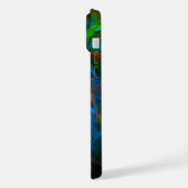 Genesis Blue Abstrakt Art iPhone Hülle (Linke Seite)