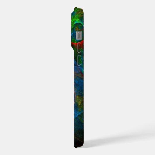 Genesis Blue Abstrakt Art iPhone Hülle (Linke Seite)